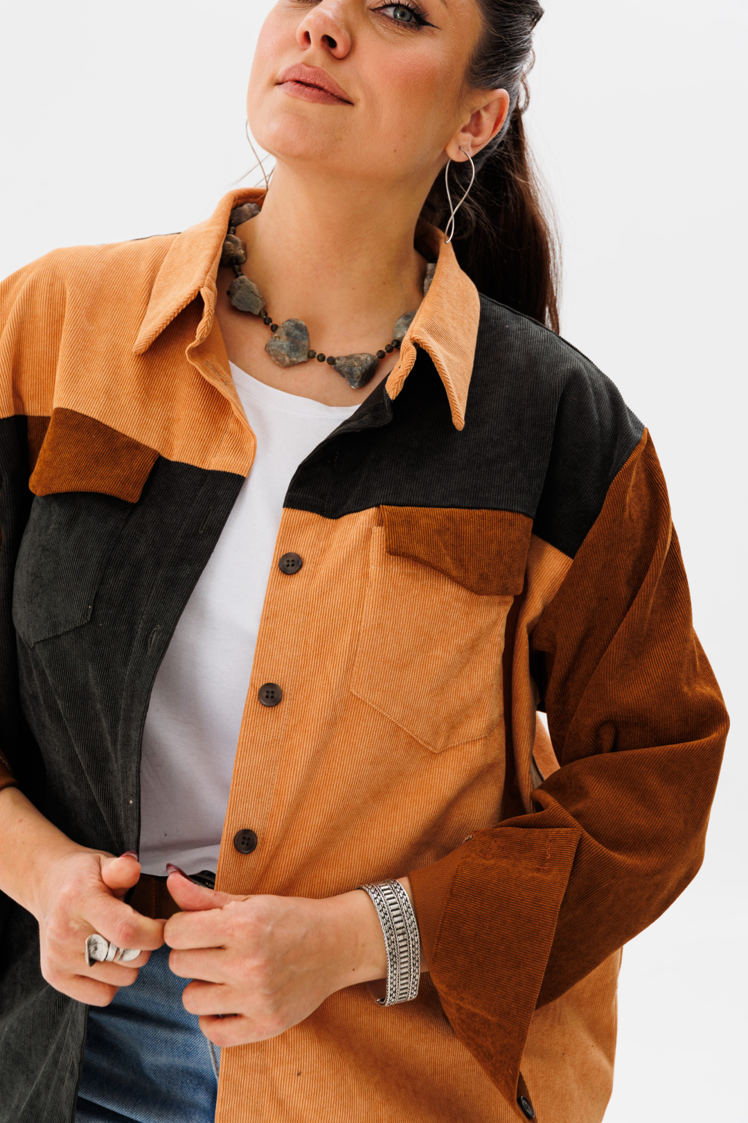 Рубашка ANELLI LAUREL 1748 оттенки карамели - фото 5