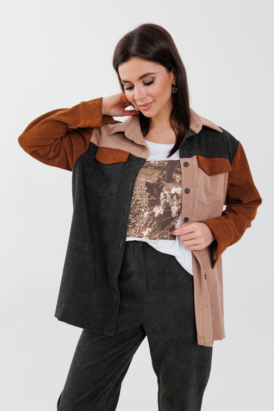 Рубашка ANELLI LAUREL 1748 оттенки леса - фото 1