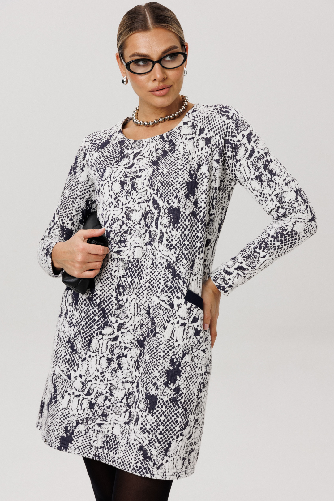 Платье ANELLI LAUREL 1750 белая змея - фото 2