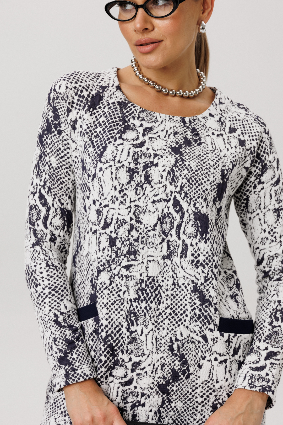 Платье ANELLI LAUREL 1750 белая змея - фото 5