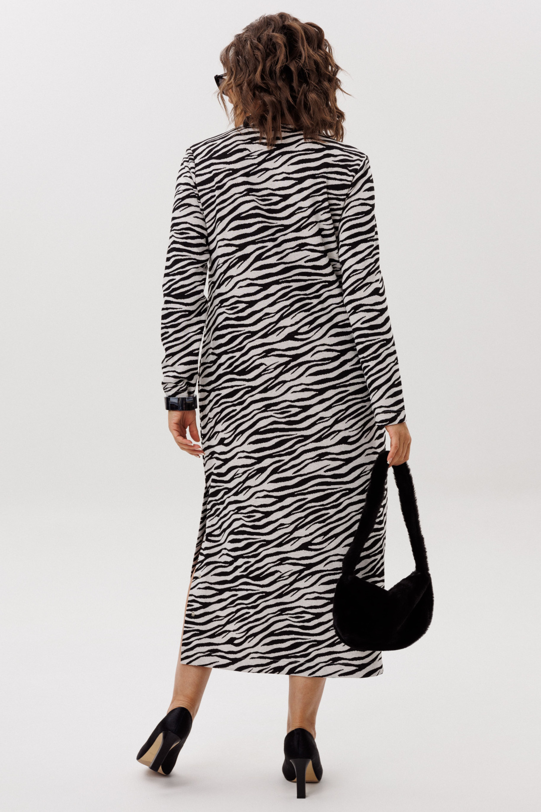 Платье ANELLI LAUREL 1755 черно-белое кино - фото 6