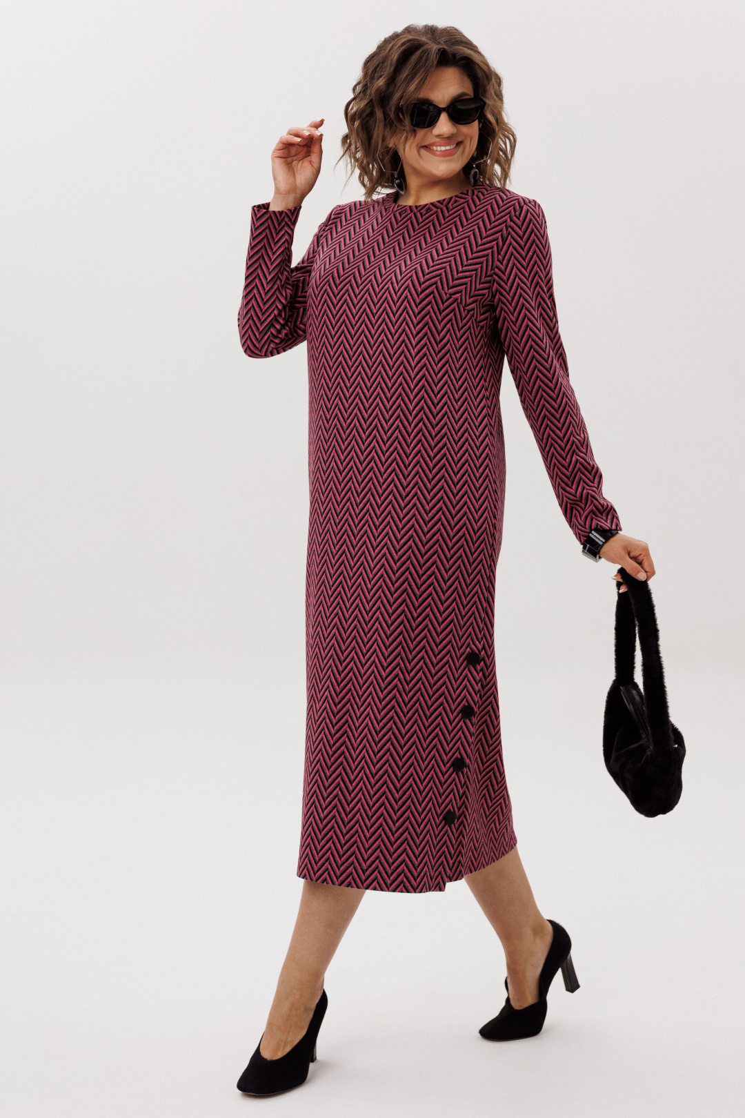 Платье ANELLI LAUREL 1755 рябиновая волна - фото 3