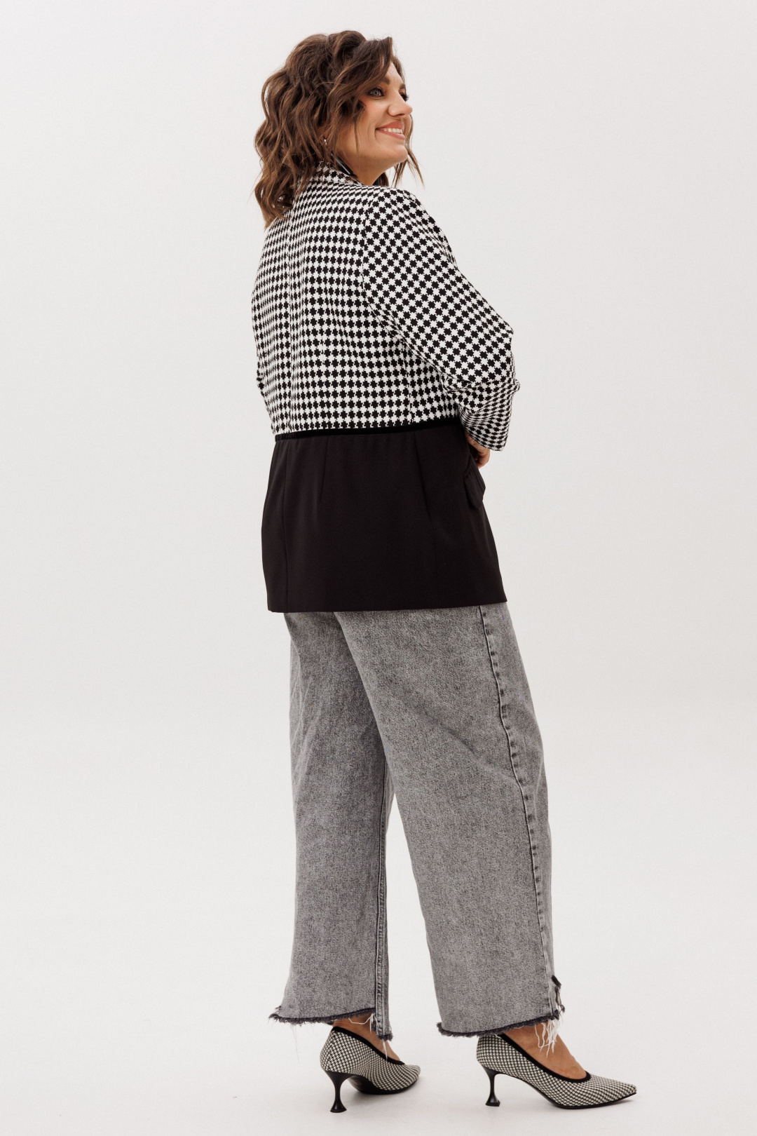 Платье ANELLI LAUREL 1756 ретро монохром - фото 4