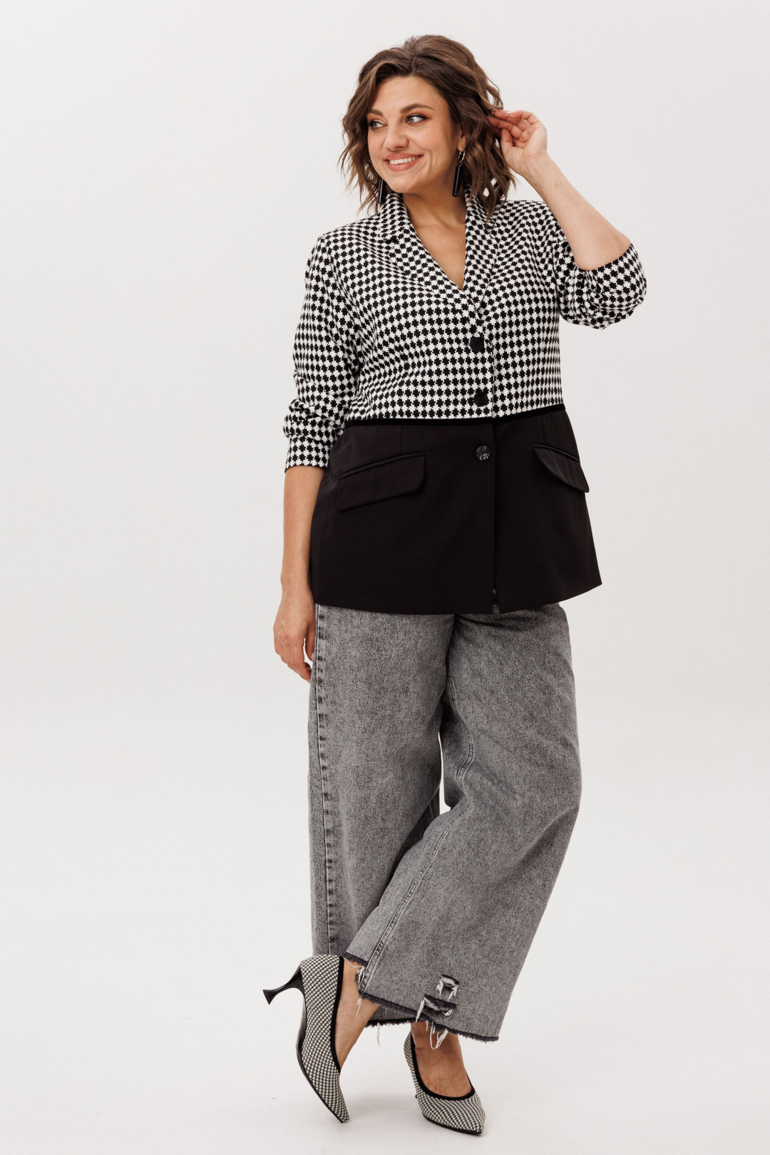 Платье ANELLI LAUREL 1756 ретро монохром - фото 5