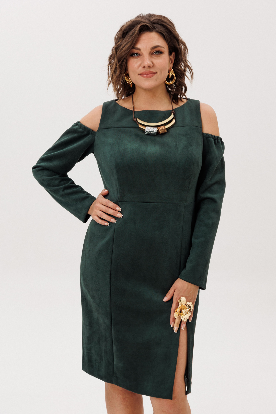 Платье ANELLI LAUREL 1757 мягенький мох - фото 2