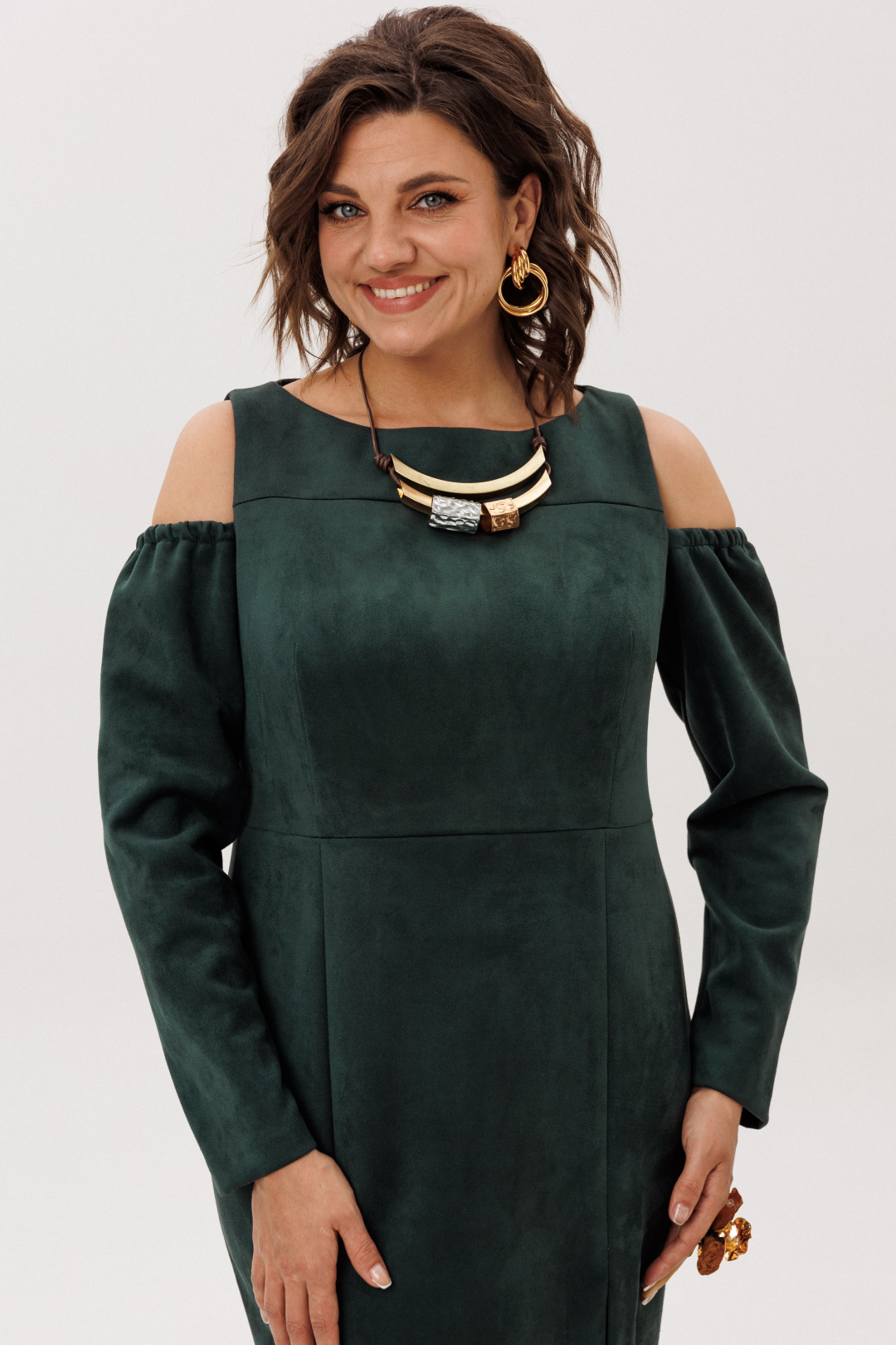 Платье ANELLI LAUREL 1757 мягенький мох - фото 3