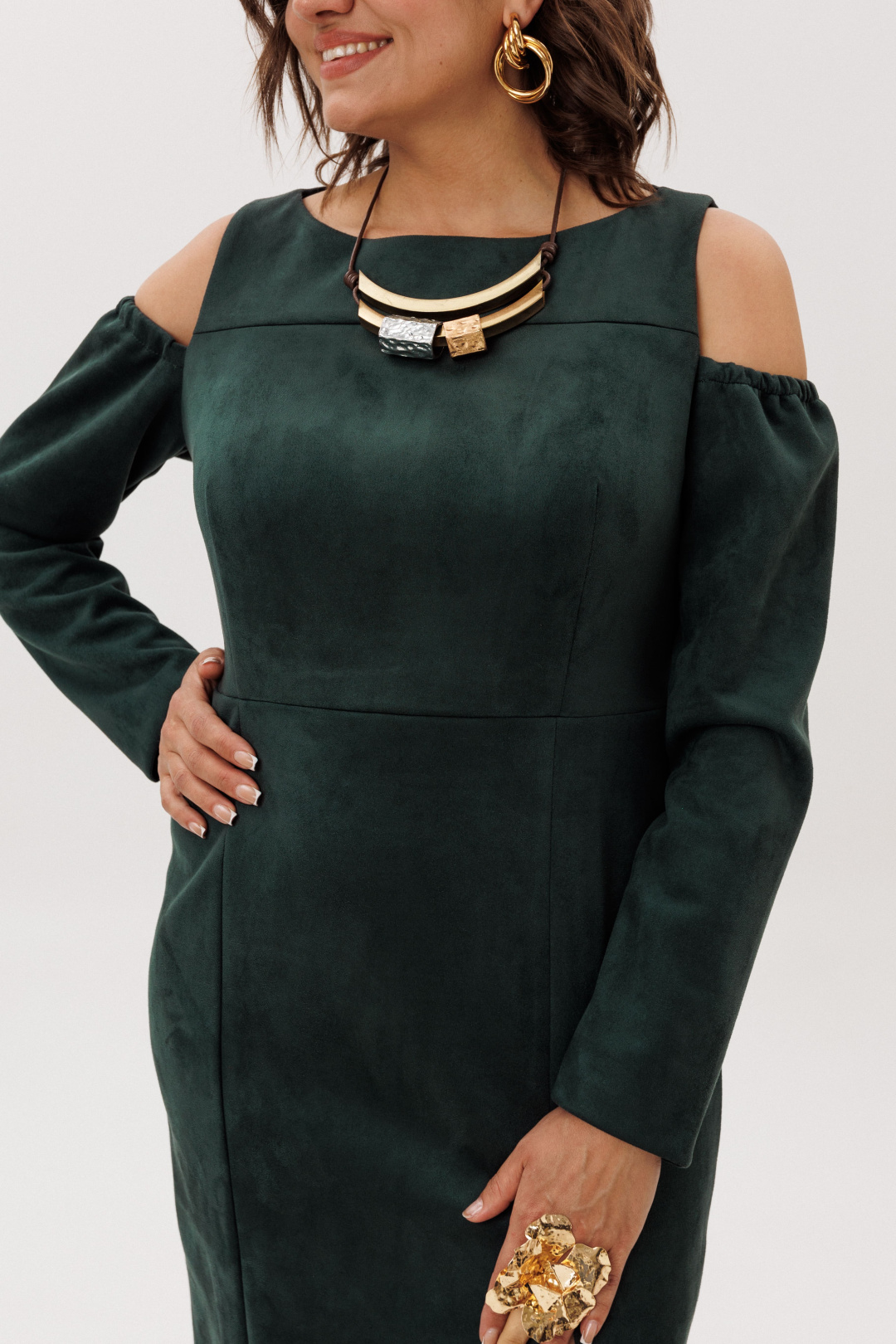 Платье ANELLI LAUREL 1757 мягенький мох - фото 5