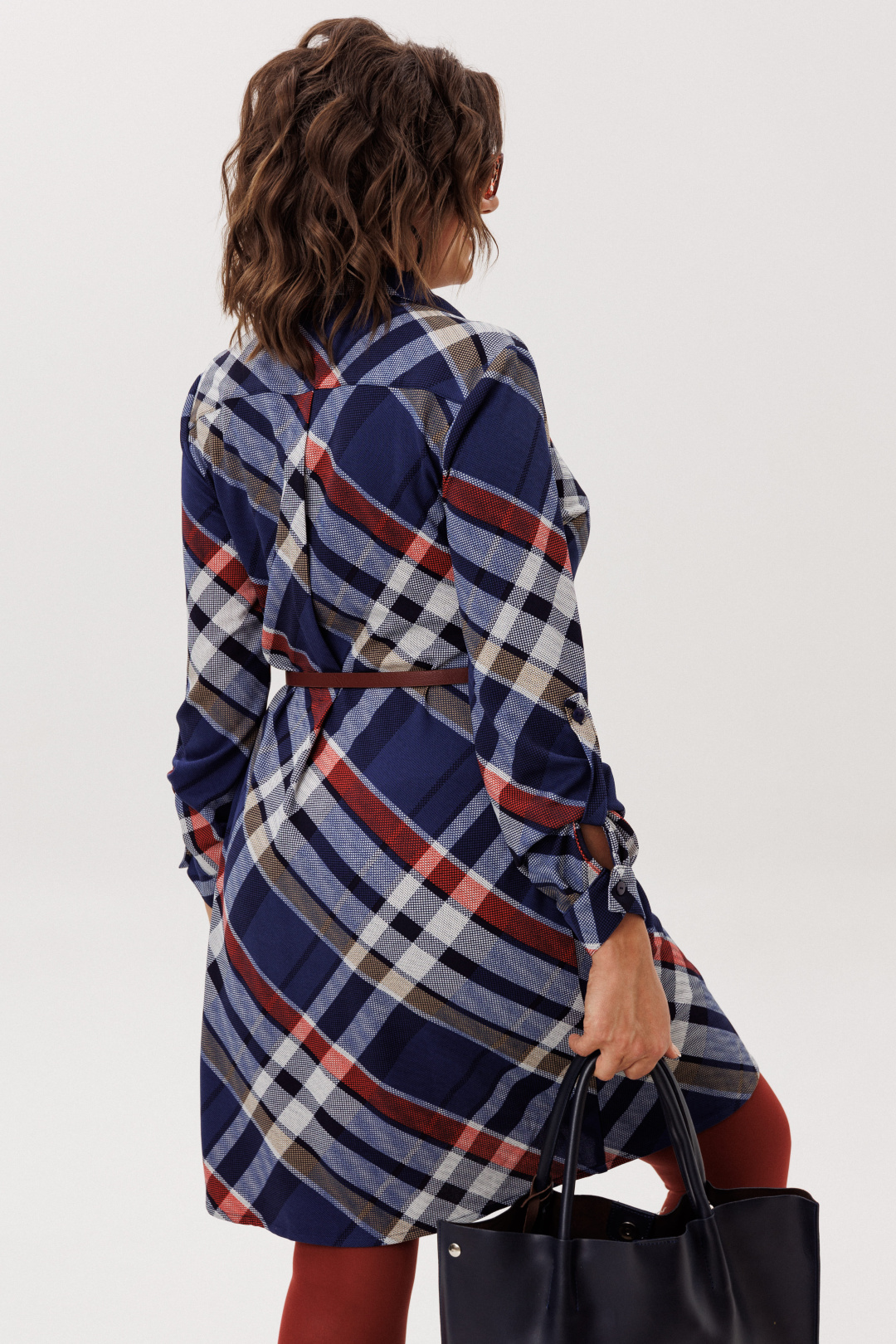 Платье ANELLI LAUREL 1769 кобальтовый тартан - фото 3