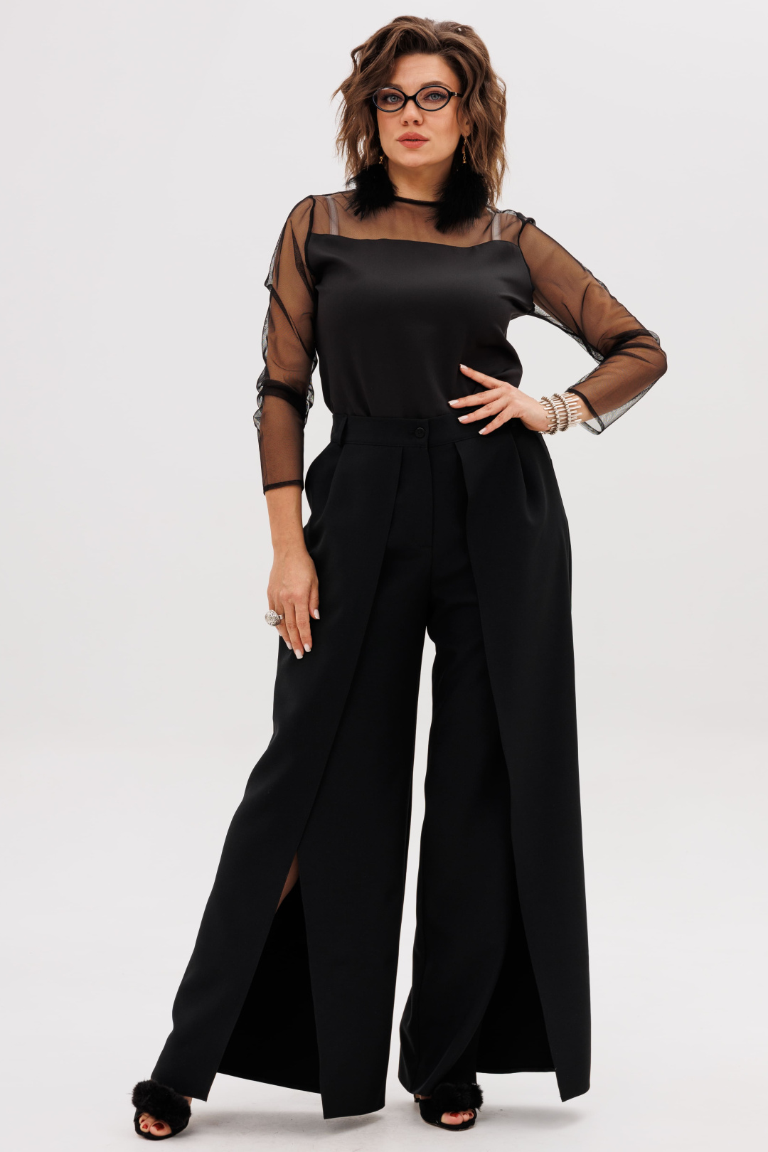 Блузка ANELLI LAUREL 1777 черный туман