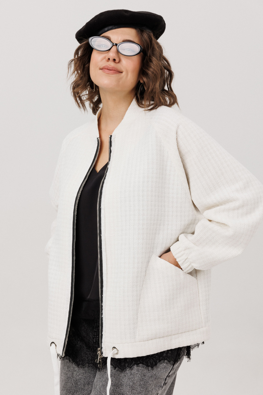 Бомбер ANELLI LAUREL 1778-1 молочный - фото 1