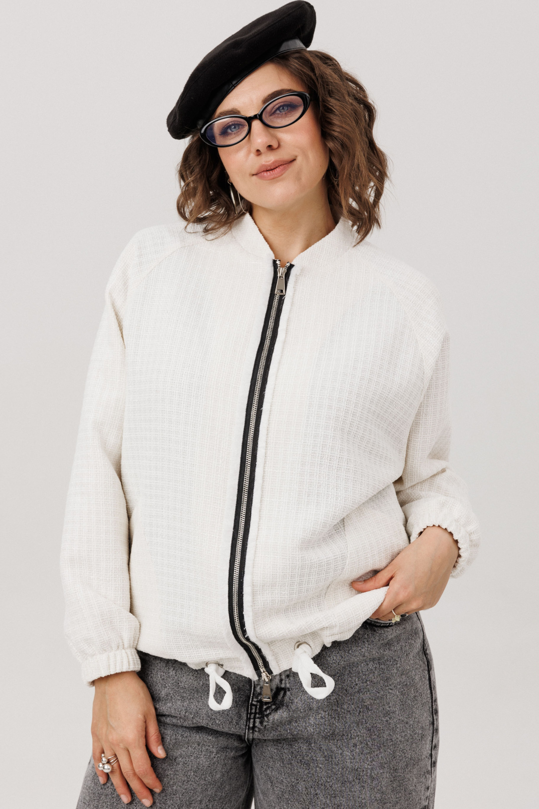 Бомбер ANELLI LAUREL 1778-1 молочный - фото 4