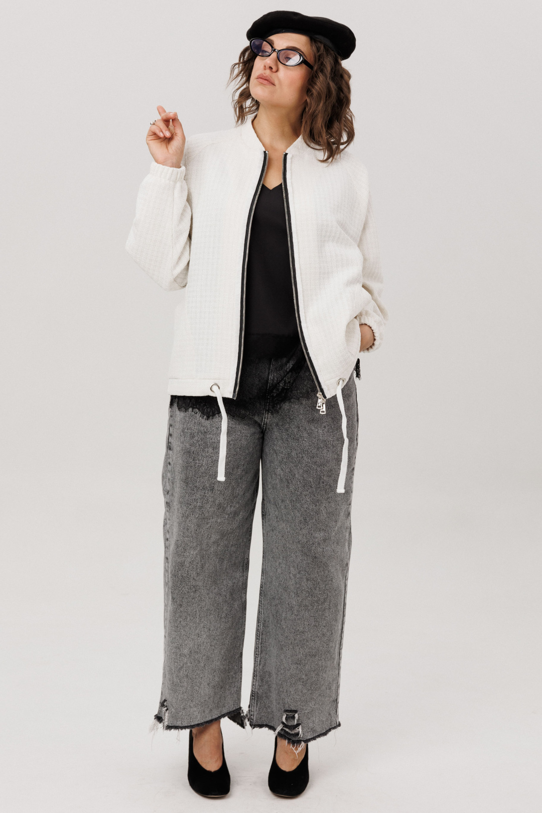 Бомбер ANELLI LAUREL 1778-1 молочный