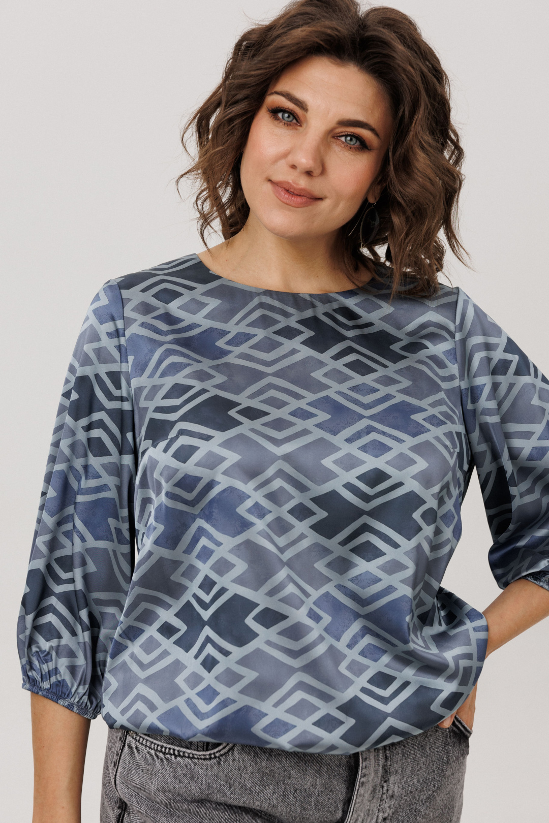 Блузка ANELLI LAUREL 1779-1 аронианский синий - фото 1