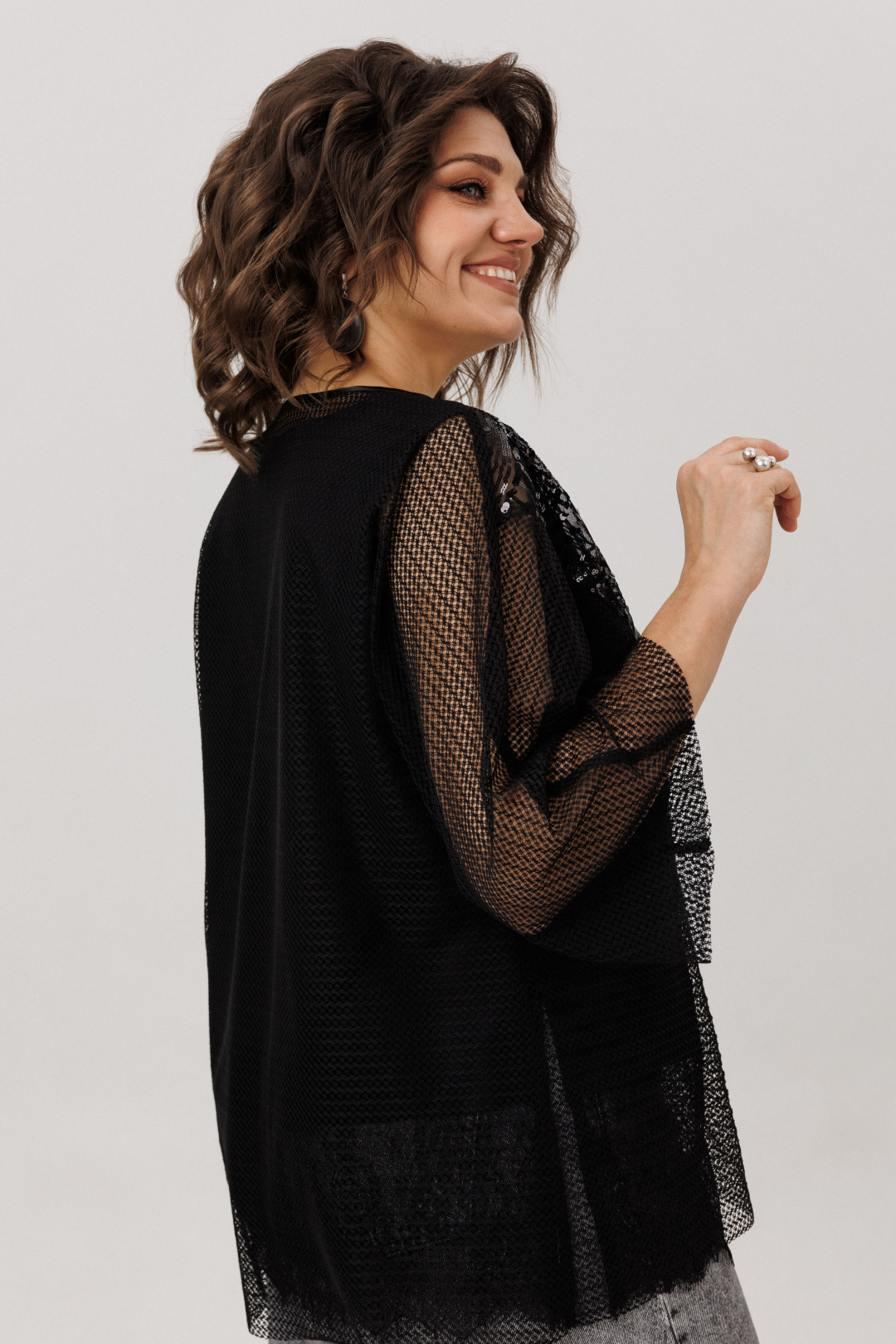 Блузка ANELLI LAUREL 1781 черный авантюрин - фото 5