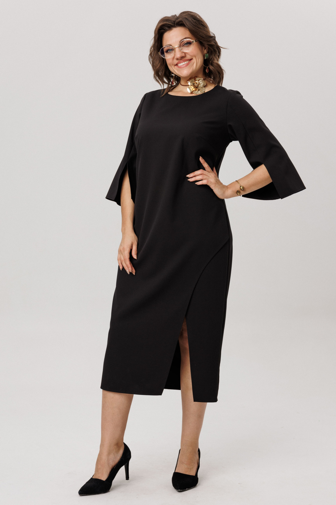 Платье ANELLI LAUREL 1786 черный ангел - фото 1