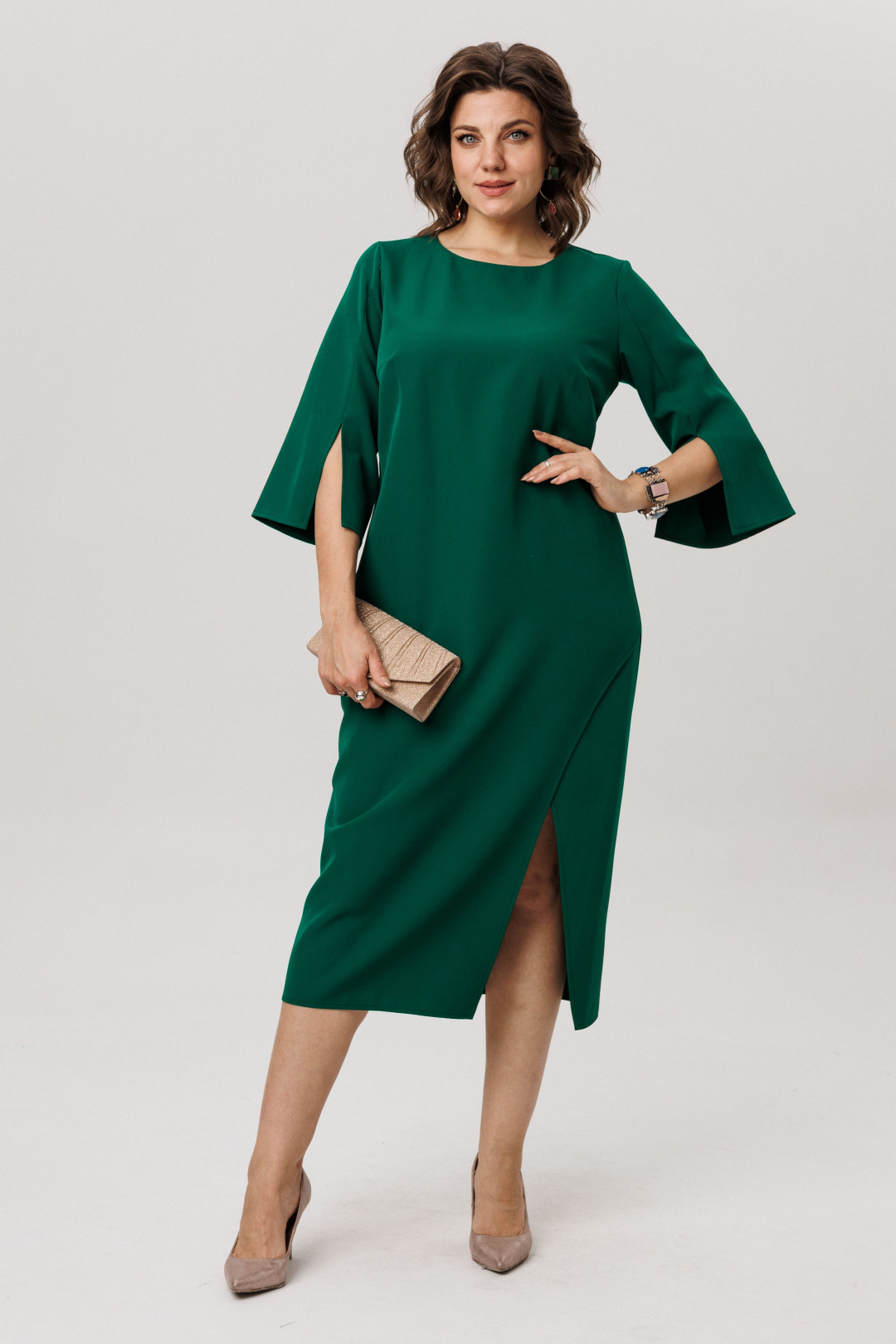 Платье ANELLI LAUREL 1786 изумрудный ангел - фото 5