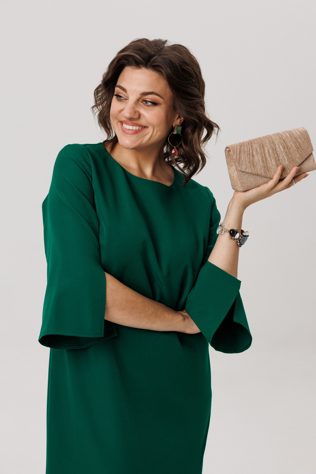 Платье ANELLI LAUREL 1786 изумрудный ангел - фото 6