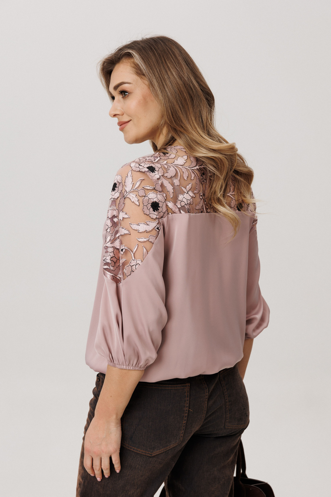 Блузка ANELLI LAUREL 1790-1 пудровый твист - фото 3