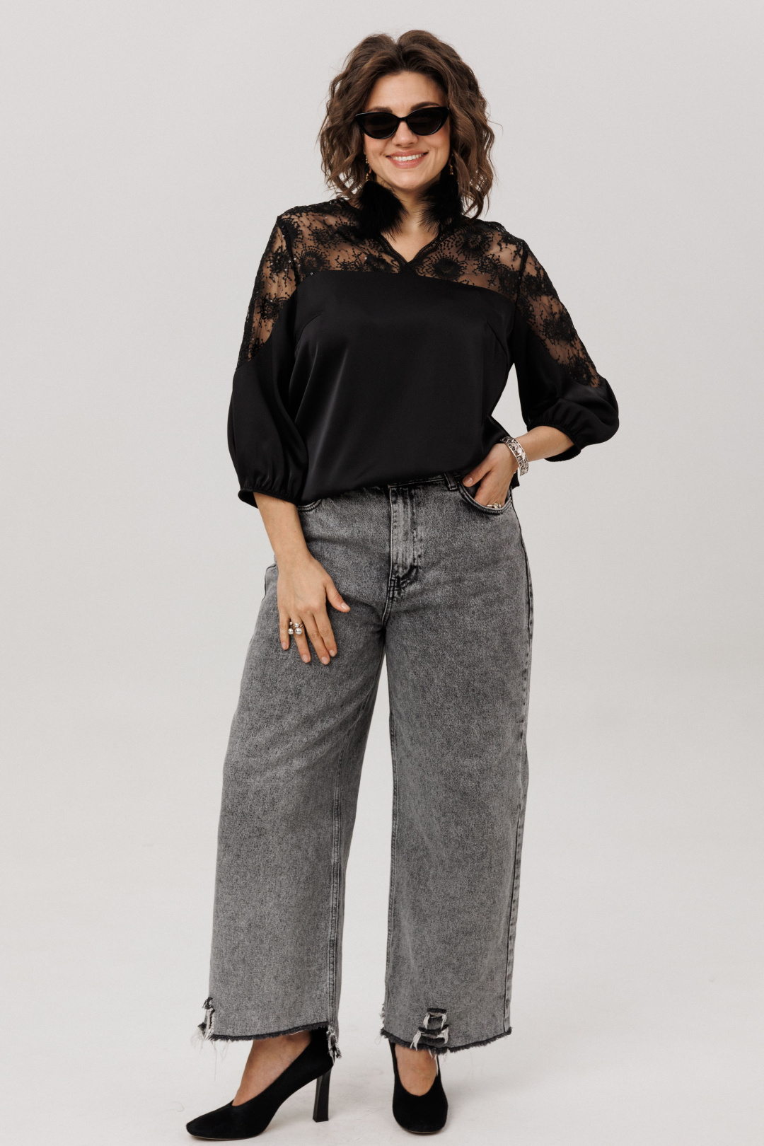 Блузка ANELLI LAUREL 1790 черный бриллиант - фото 2