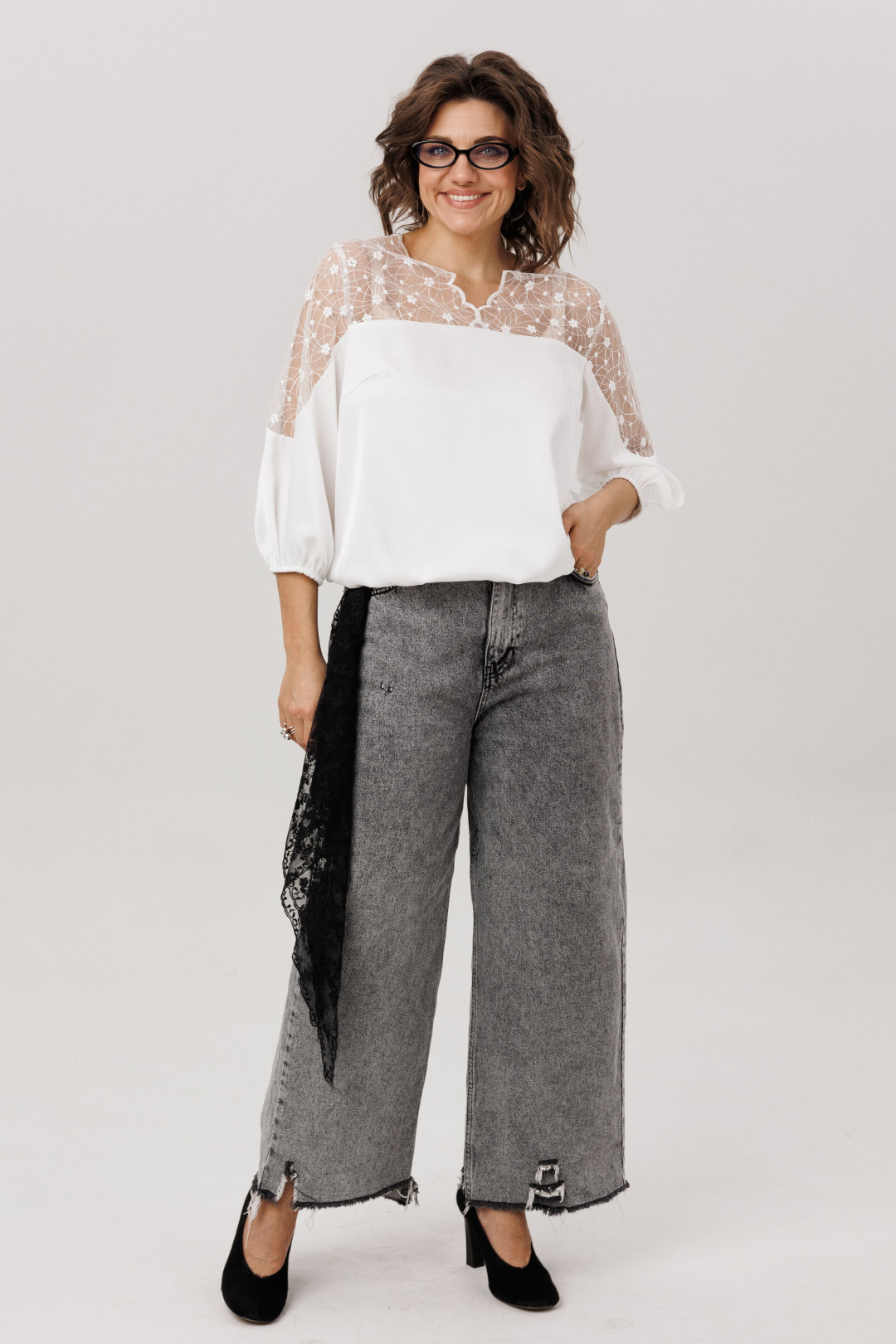 Блузка ANELLI LAUREL 1790 фарфоровое кружево - фото 2