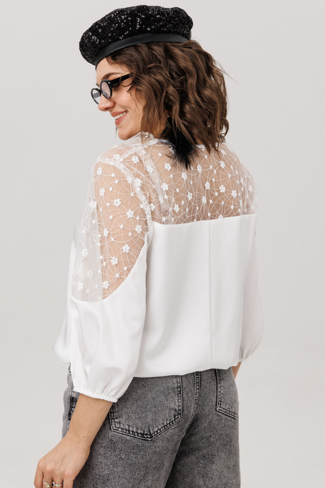Блузка ANELLI LAUREL 1790 фарфоровое кружево - фото 5