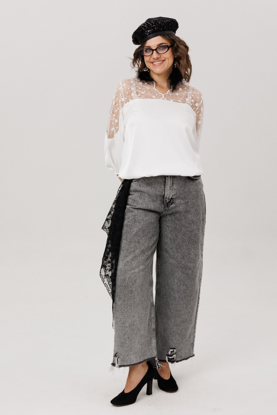 Блузка ANELLI LAUREL 1790 фарфоровое кружево - фото 6