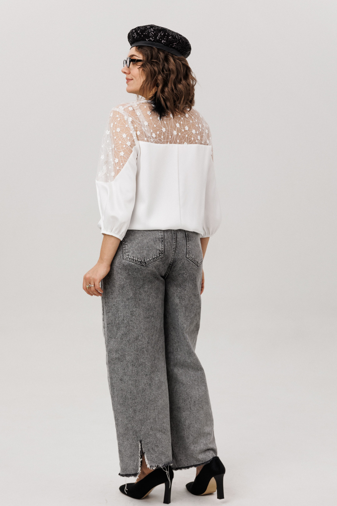 Блузка ANELLI LAUREL 1790 фарфоровое кружево