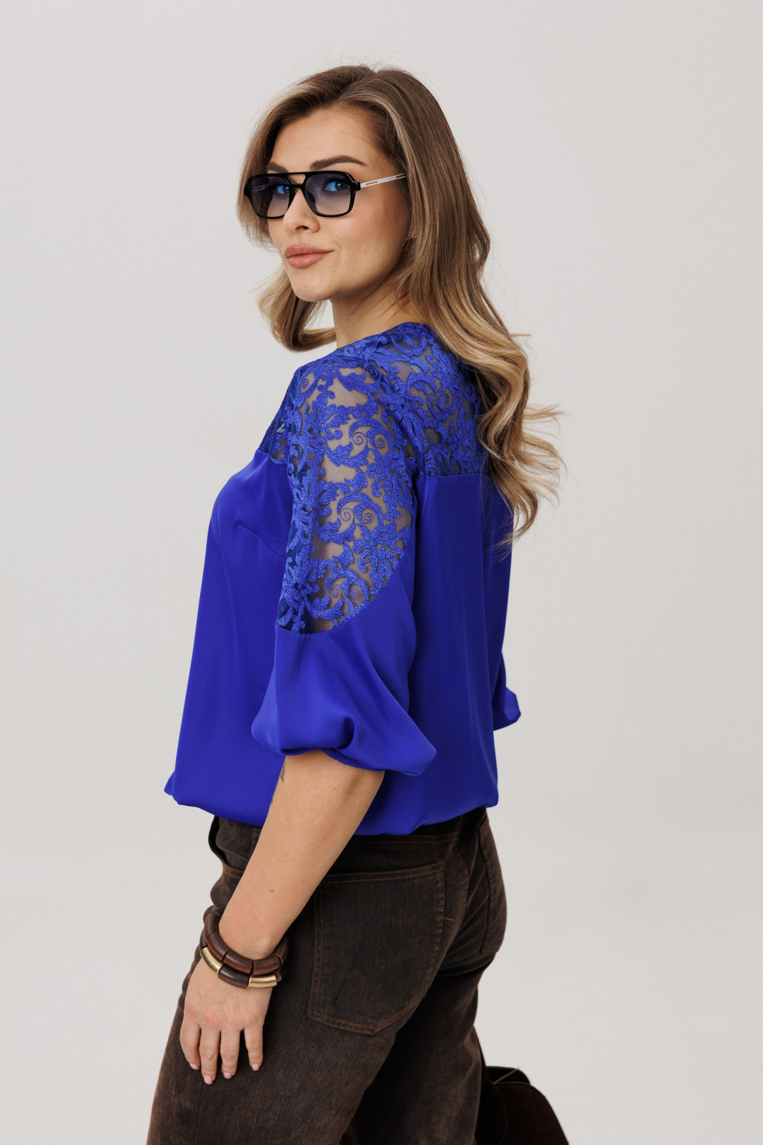 Блузка ANELLI LAUREL 1790 глубокий лазурит - фото 5