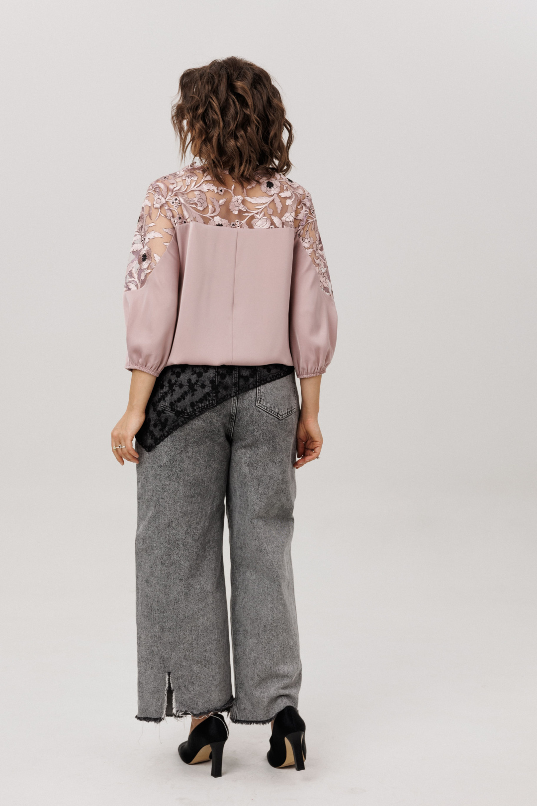 Блузка ANELLI LAUREL 1790 пудровая вуаль - фото 4