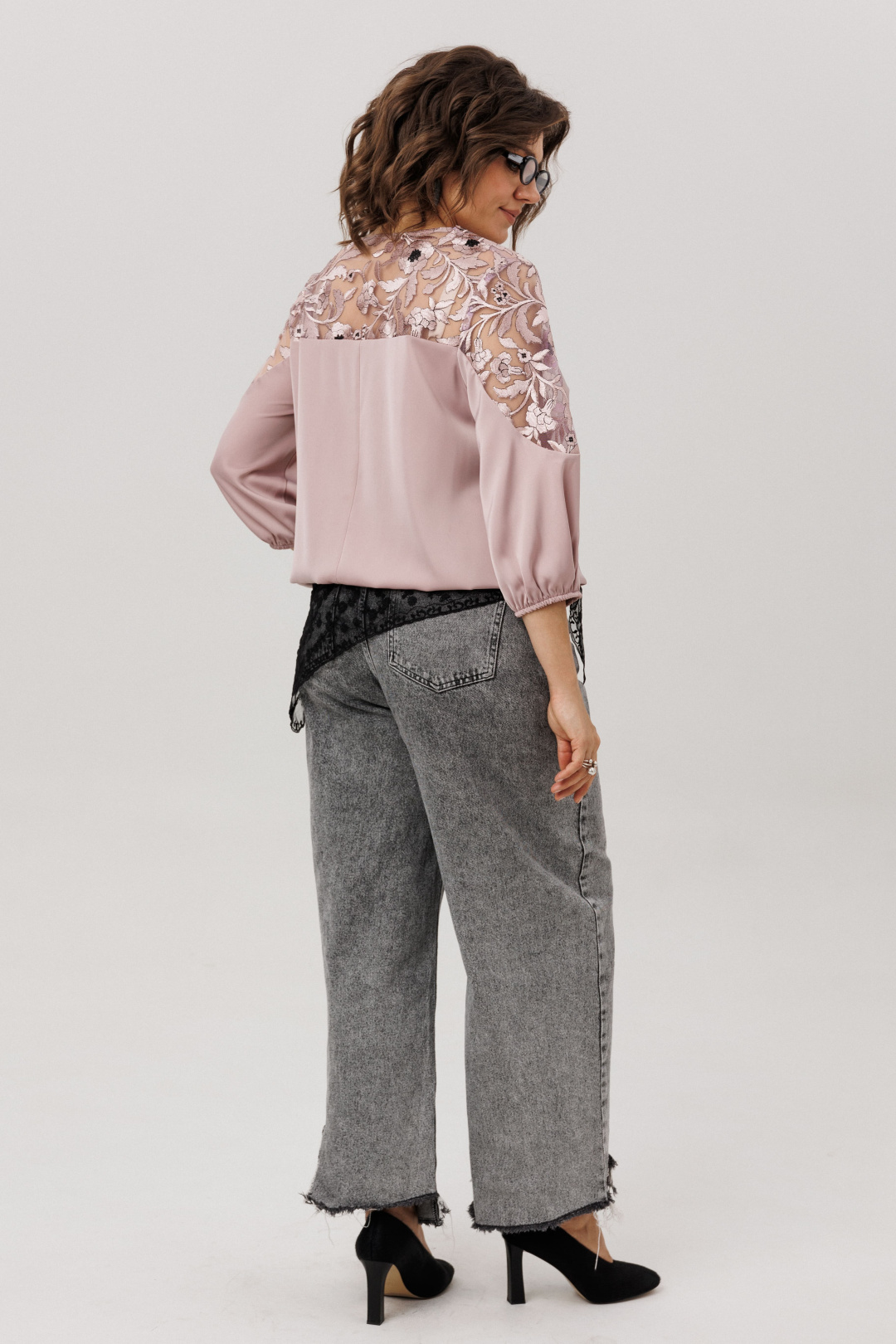 Блузка ANELLI LAUREL 1790 пудровая вуаль