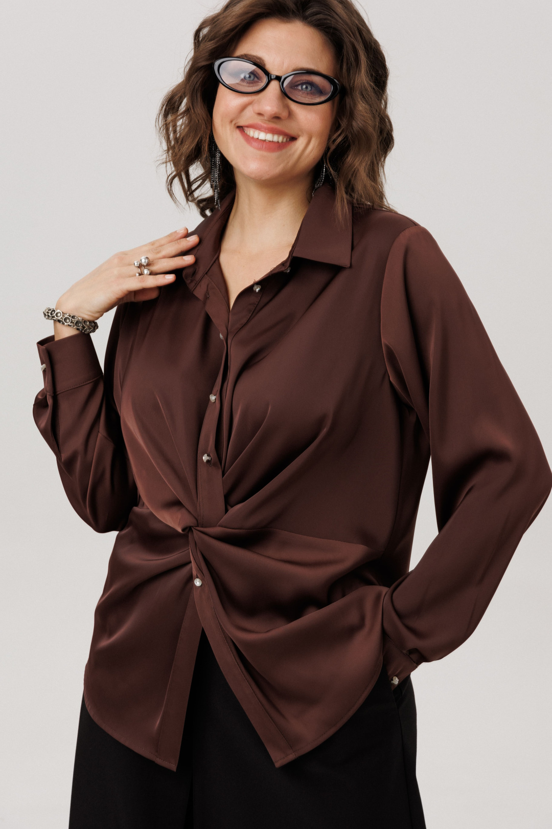 Блузка ANELLI LAUREL 1791 айс брауни - фото 1