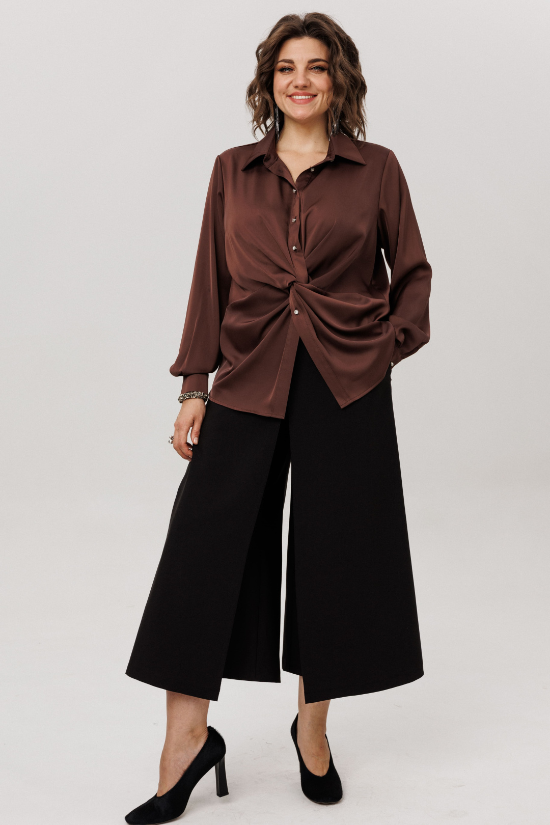 Блузка ANELLI LAUREL 1791 айс брауни - фото 2