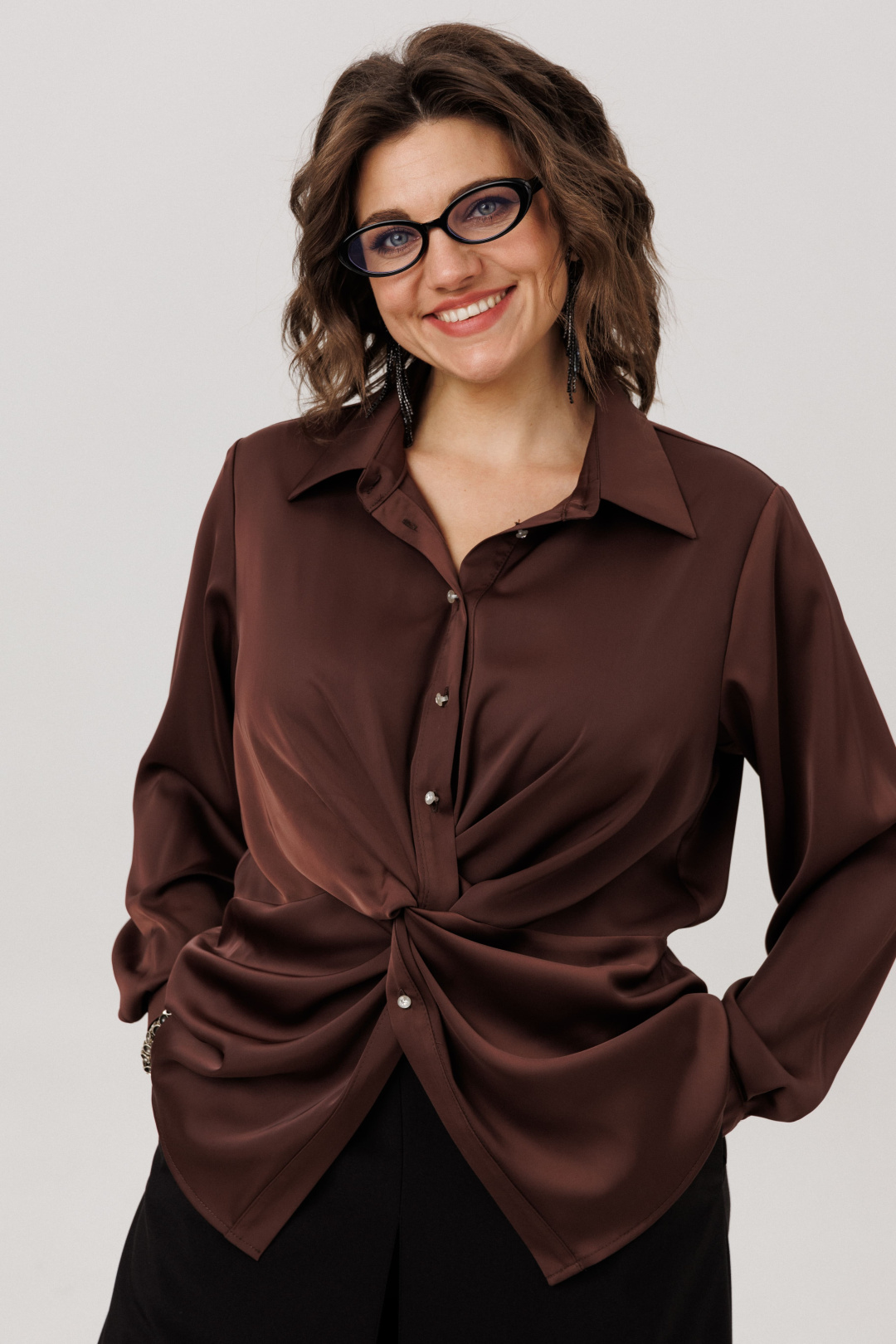 Блузка ANELLI LAUREL 1791 айс брауни - фото 3