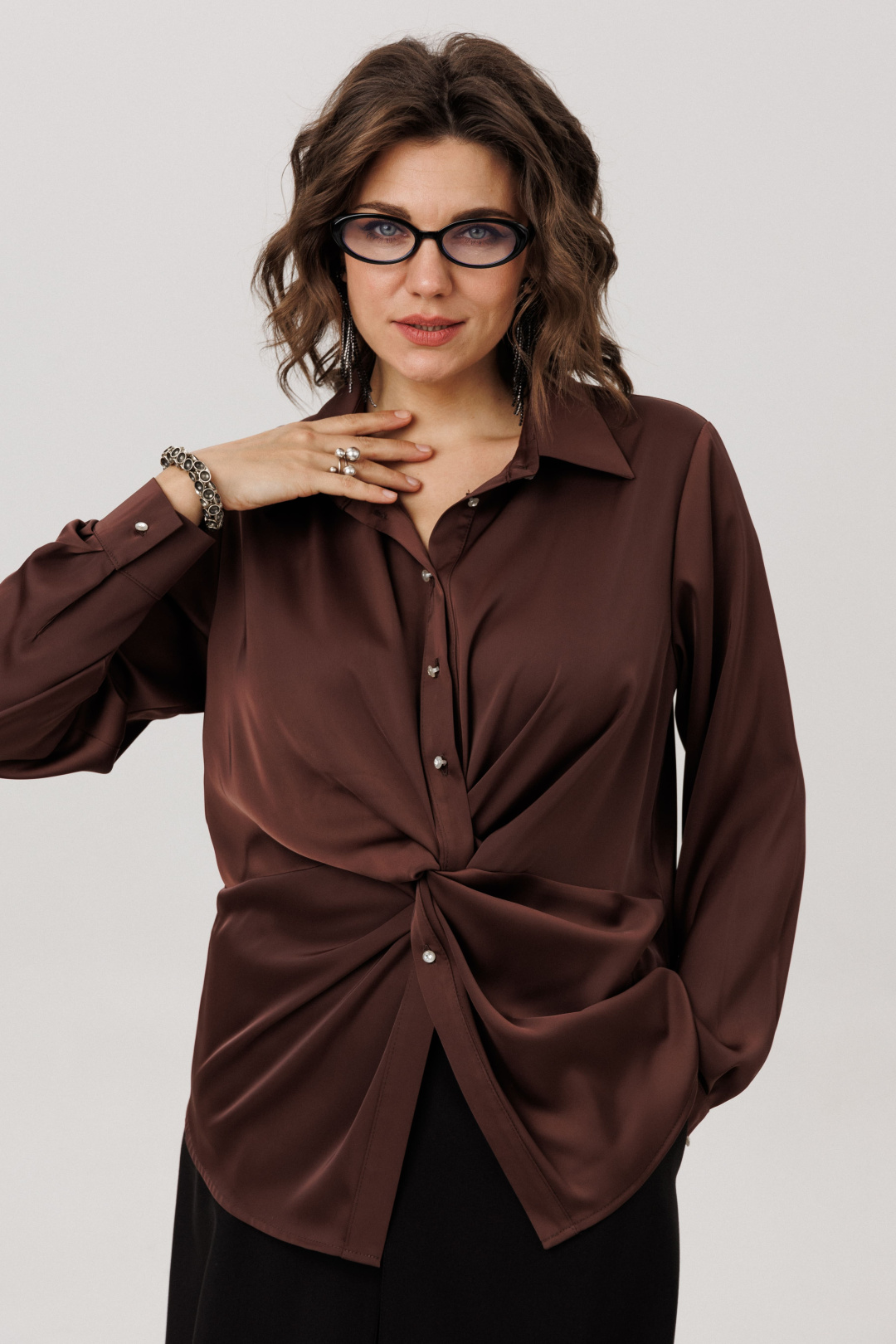 Блузка ANELLI LAUREL 1791 айс брауни - фото 5