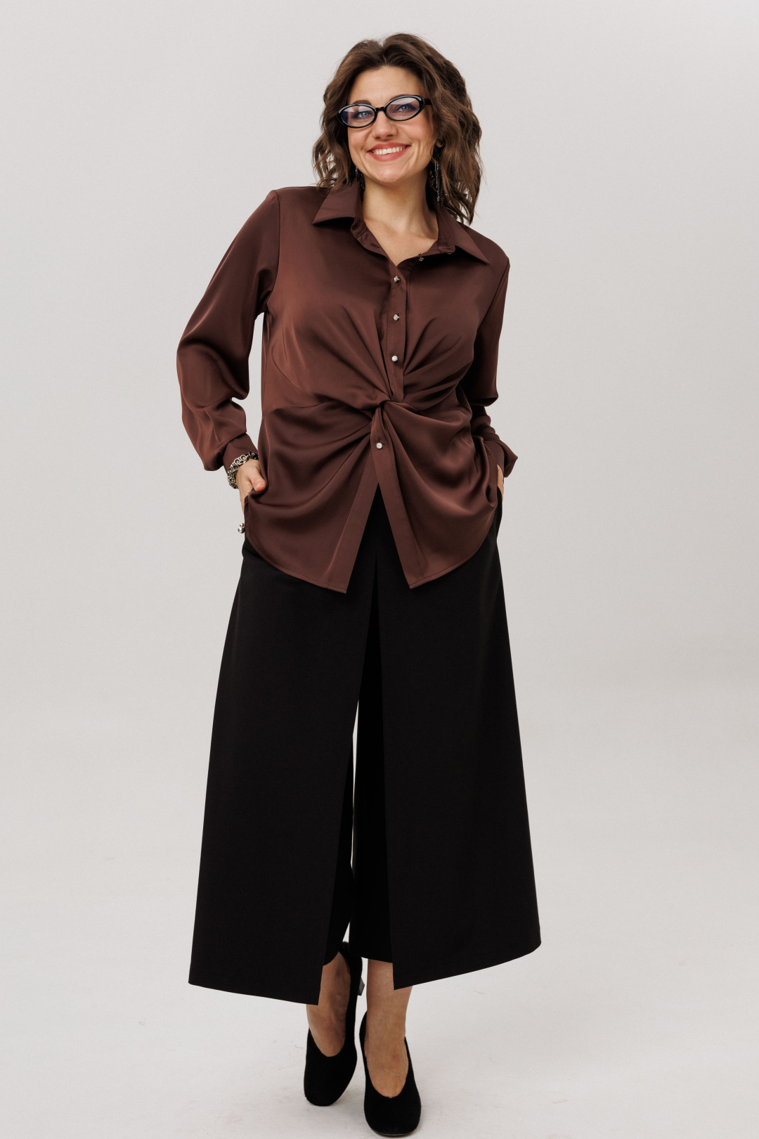 Блузка ANELLI LAUREL 1791 айс брауни - фото 6