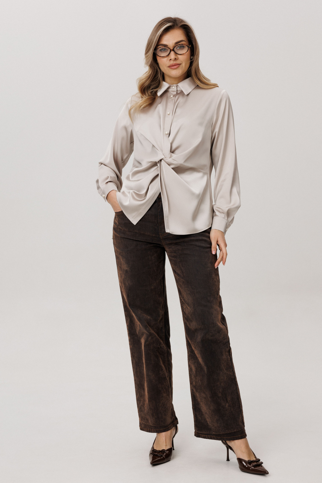 Блузка ANELLI LAUREL 1791 айс латте - фото 4