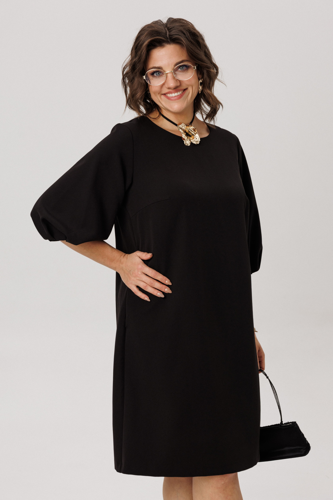 Платье ANELLI LAUREL 1792 лепесток черной мальвы - фото 1