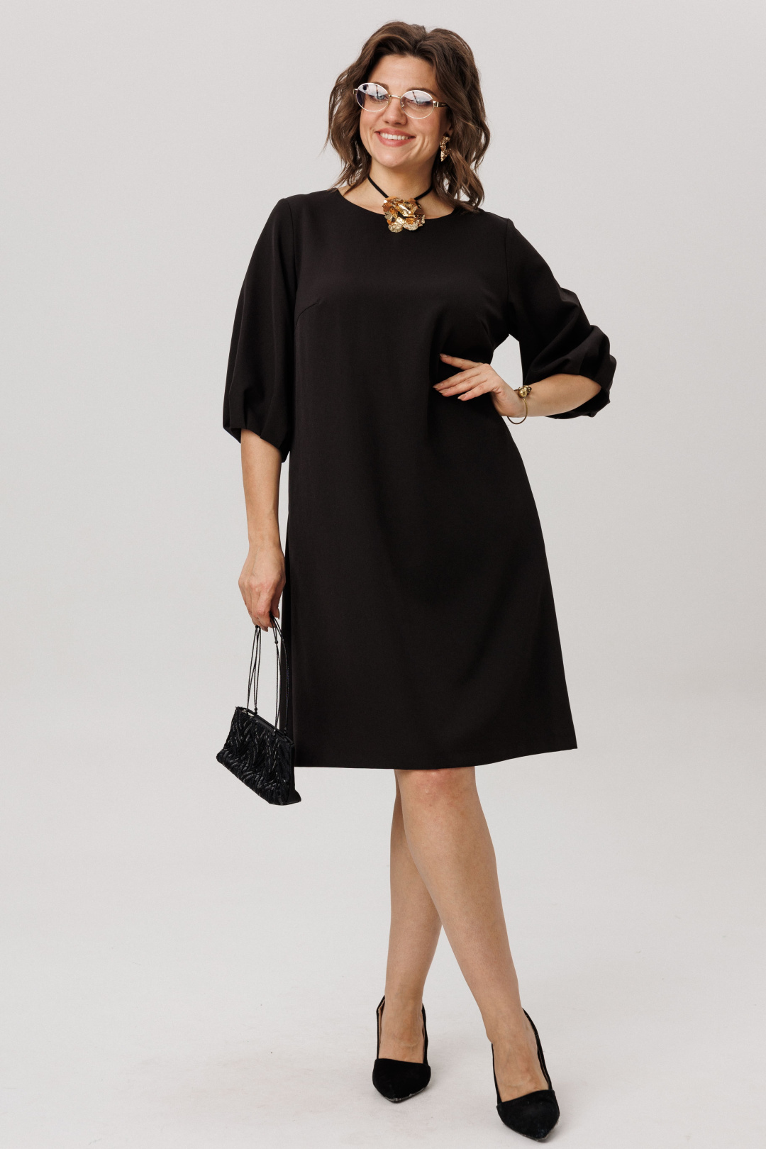 Платье ANELLI LAUREL 1792 лепесток черной мальвы - фото 2