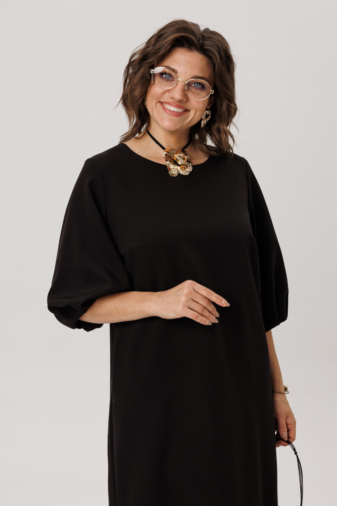 Платье ANELLI LAUREL 1792 лепесток черной мальвы - фото 3