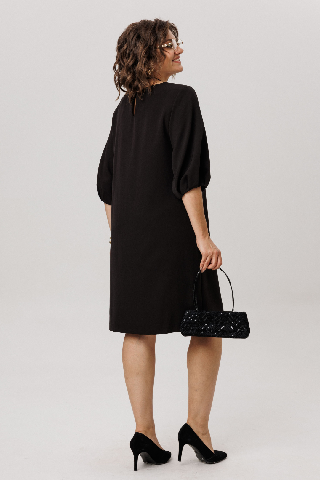 Платье ANELLI LAUREL 1792 лепесток черной мальвы - фото 4