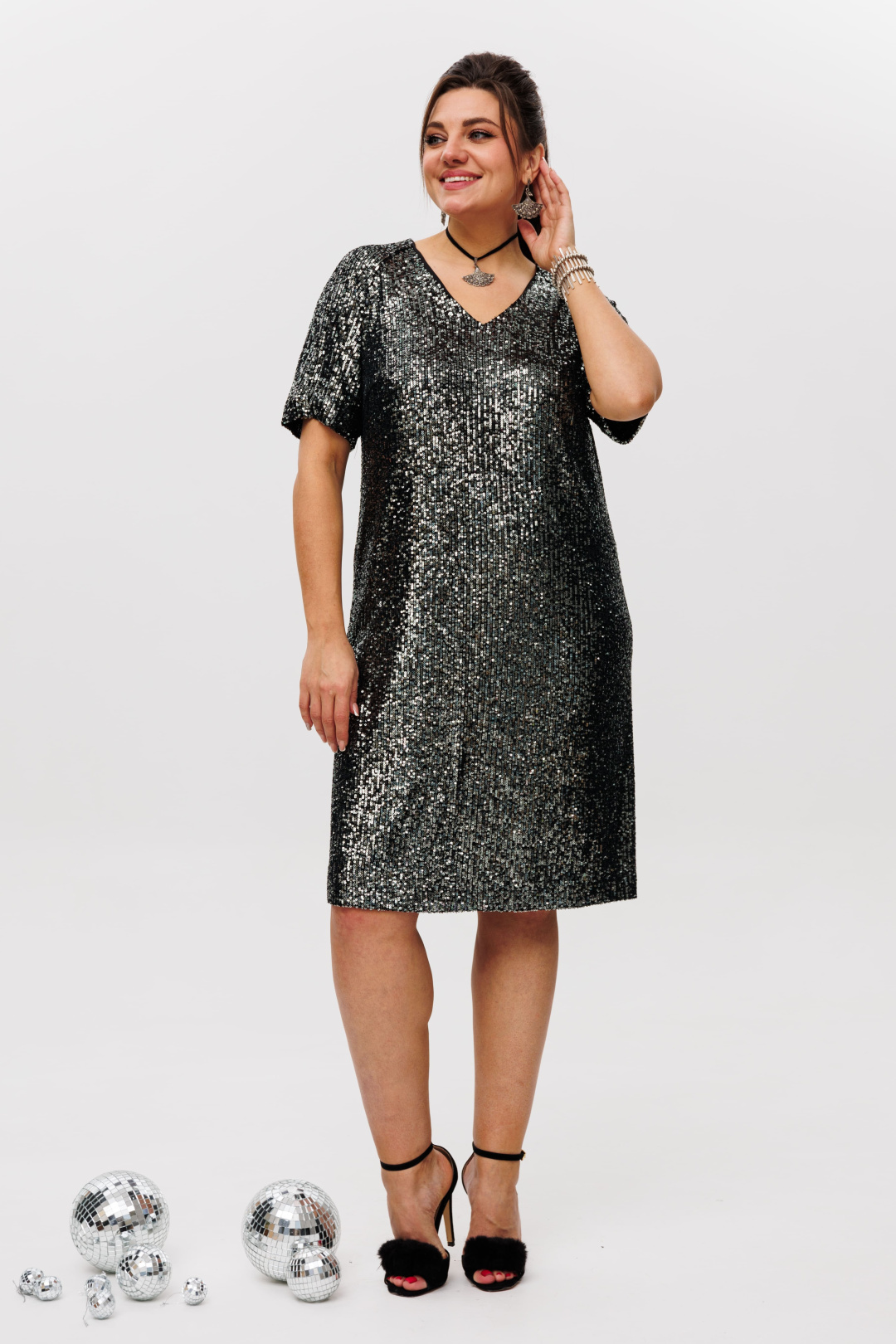 Платье ANELLI LAUREL 1797 плутоний - фото 1