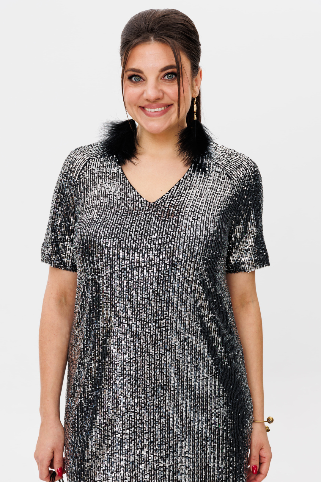 Платье ANELLI LAUREL 1797 серебро - фото 4