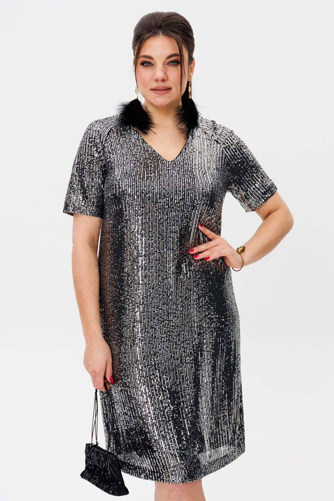 Платье ANELLI LAUREL 1797 серебро - фото 6