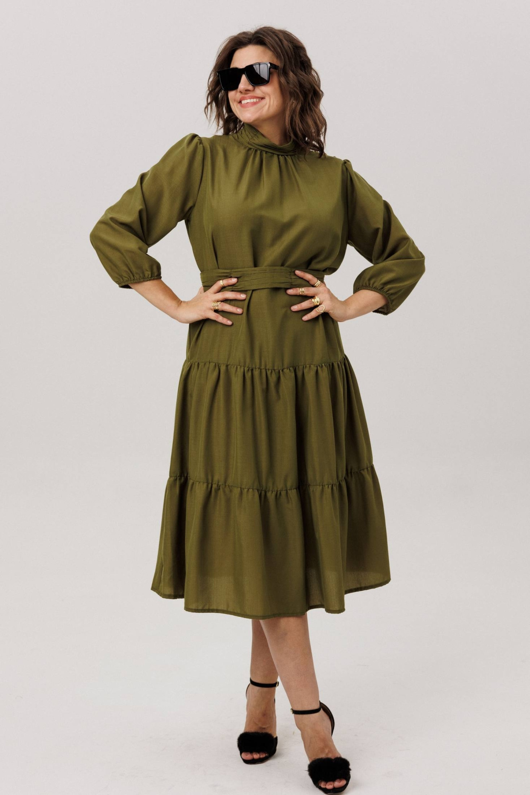 Платье ANELLI LAUREL 1798 испанская оливка