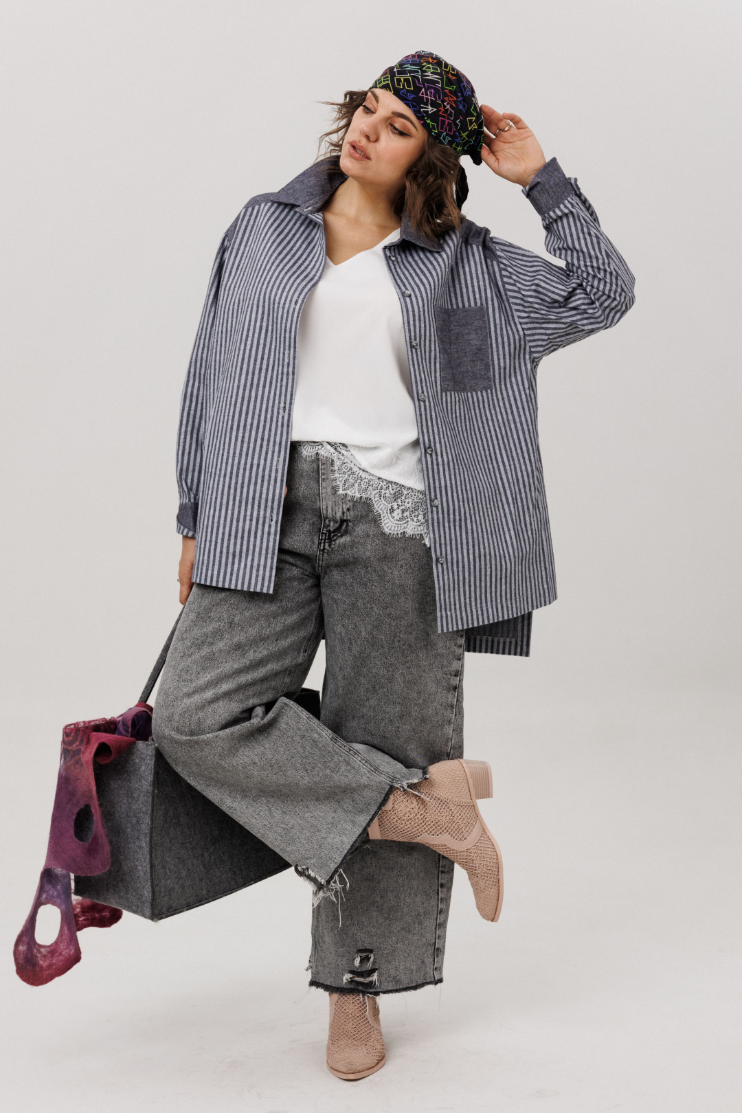 Рубашка ANELLI LAUREL 1800 пепельный туман - фото 2