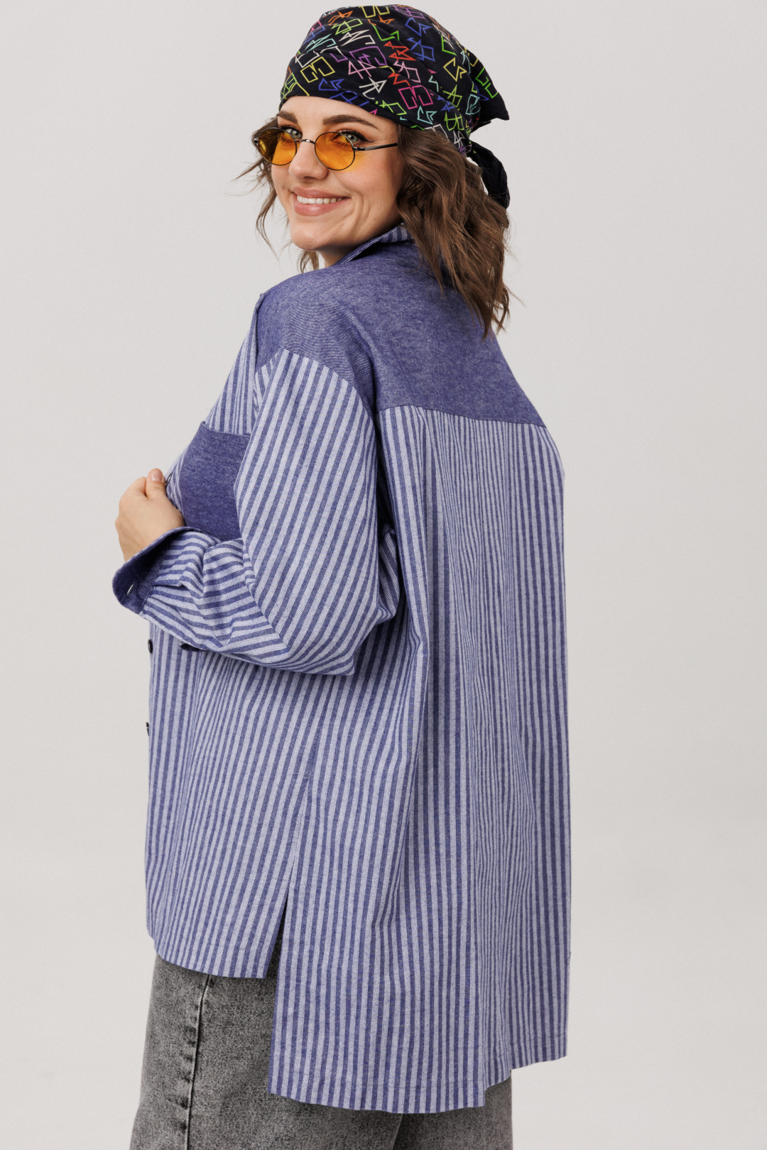 Рубашка ANELLI LAUREL 1800 предгрозовая синь - фото 3