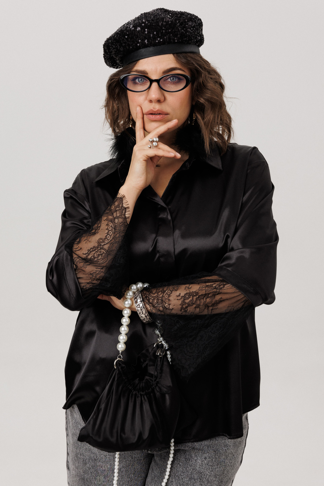 Рубашка ANELLI LAUREL 1801 угольный шелк - фото 1