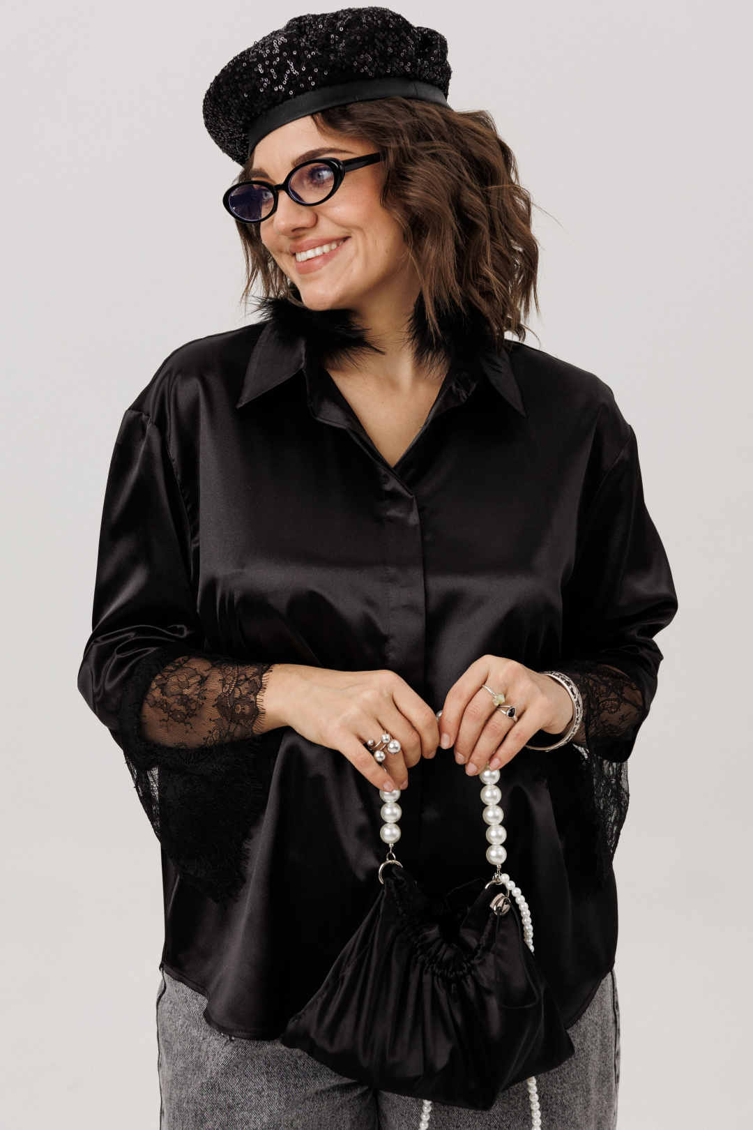 Рубашка ANELLI LAUREL 1801 угольный шелк - фото 2