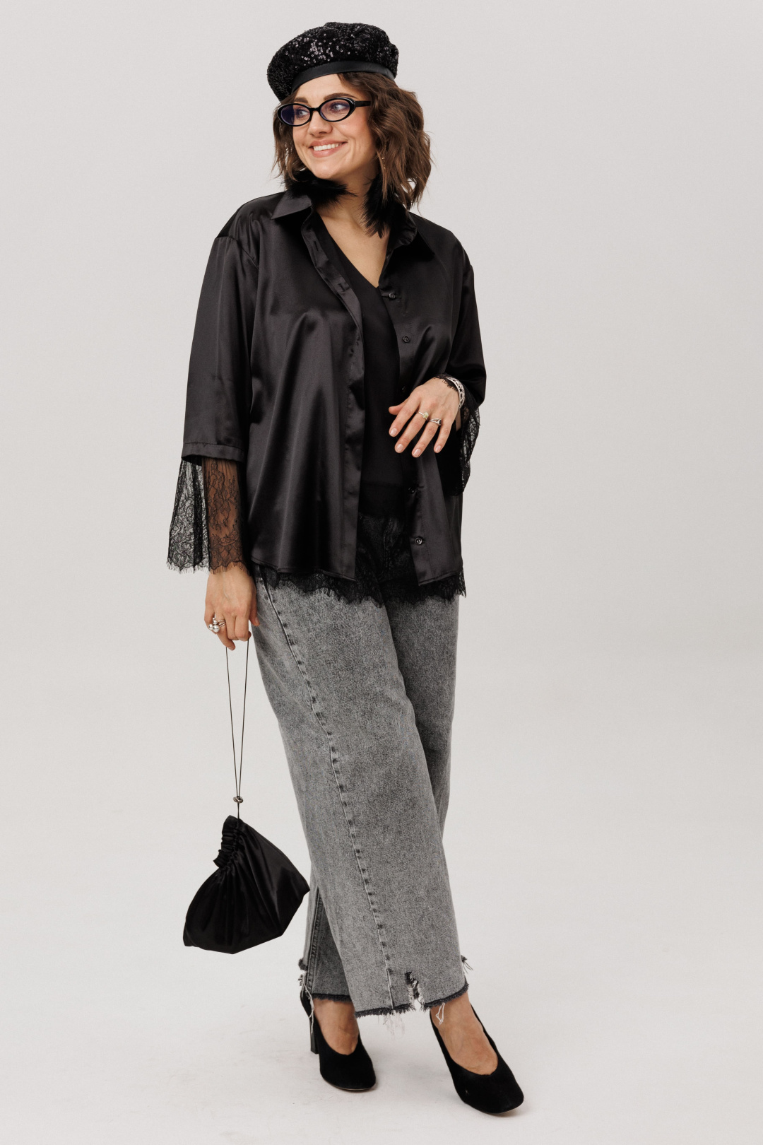 Рубашка ANELLI LAUREL 1801 угольный шелк - фото 3