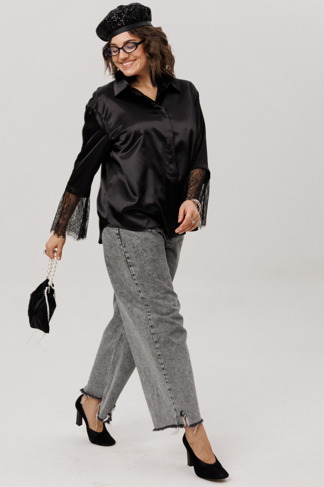 Рубашка ANELLI LAUREL 1801 угольный шелк - фото 6